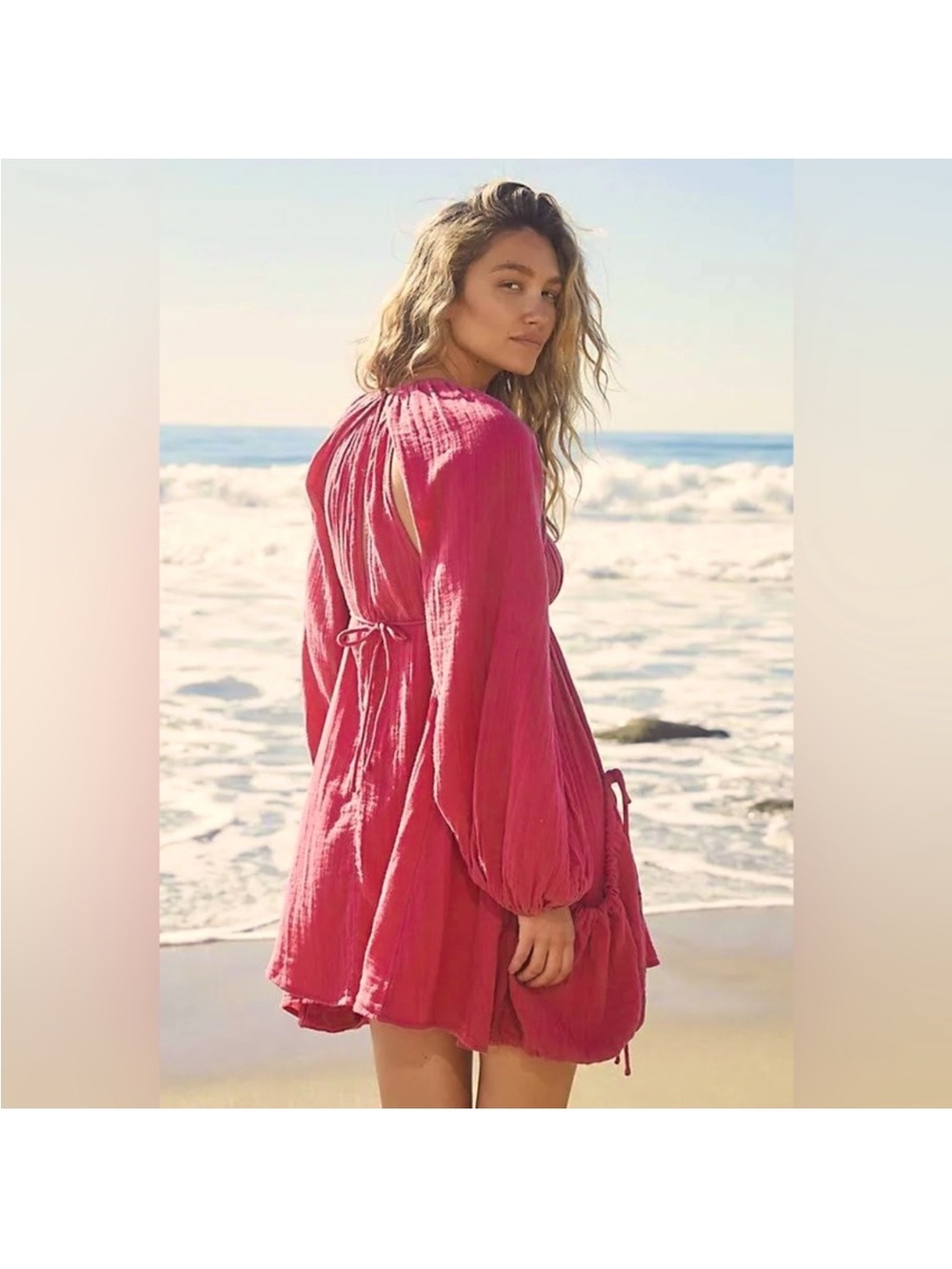 Free People Fuchsia Mini Dress - Picture 4 of 9